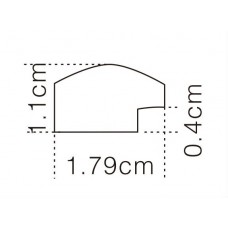 Пластиковый багет PF18-2-2 (тип: округлый; размер: 18x11 мм; цвет: золотой)