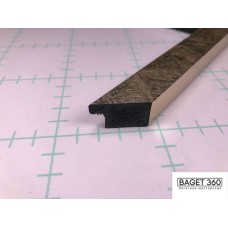 Пластиковый багет PF20-3-3 (тип: плоский; размер: 20x16 мм; цвет: серебряный)