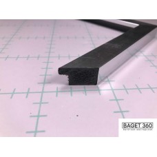 Пластиковый багет PF20-3-7 (тип: плоский; размер: 20x16 мм; цвет: серебряный)