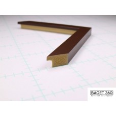 Пластиковый багет PF20-3-8 (тип: плоский; размер: 20x16 мм; цвет: коричневый)