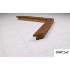 Пластиковый багет PF20-3-9 (тип: плоский; размер: 20x16 мм; цвет: ореховый)