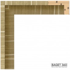 Пластиковый багет PF23-3-4 (тип: классический; размер: 23x34 мм; цвет: коричневый)