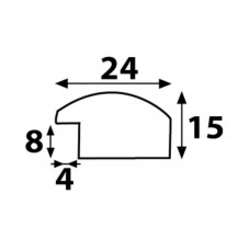 Пластиковый багет PF24-3-6 (тип: округлый; размер: 24x15 мм; цвет: коричневый)