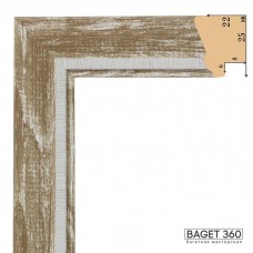 Пластиковый багет PF25-2-11 (тип: классический; размер: 25x22 мм; цвет: коричневый)