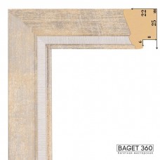Пластиковый багет PF25-2-7 (тип: классический; размер: 25x22 мм; цвет: желтый)