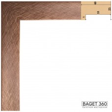 Пластиковый багет PF25-4-4 (тип: классический; размер: 25x40 мм; цвет: коричневый)