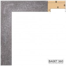 Пластиковый багет PF25-4-7 (тип: классический; размер: 25x40 мм; цвет: серый)