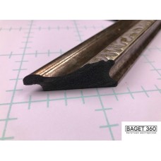 Пластиковый багет PF40-3-3 (тип: классический; размер: 40x23 мм; цвет: серебряный)