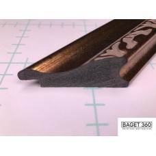Пластиковый багет PF40-3-6 (тип: классический; размер: 40x23 мм; цвет: золотой)