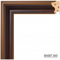Пластиковый багет PF40-9-3 (тип: классический; размер: 40x25 мм; цвет: коричневый)