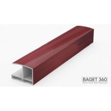 Алюминиевый багет AL23-1-4 (тип: плоский; размер: 23x18 мм; цвет: красный)