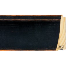 Деревянный багет DL110-1-1 (тип: классический; размер: 110x38 мм; цвет: черный)