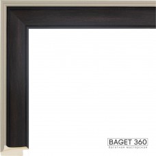 Деревянный багет DL33-5-2 (тип: обратный; размер: 33x17 мм; цвет: черный)