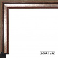 Пластиковый багет PL23-2-3 (тип: классический; размер: 23x23 мм; цвет: серебряный)