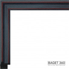 Пластиковый багет PL23-2-6 (тип: классический; размер: 23x23 мм; цвет: черный)