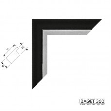 Пластиковый багет PL30-1-5 (тип: плоский; размер: 30x15 мм; цвет: черный)