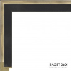 Пластиковый багет PL30-9-1 (тип: ковчег; размер: 30x25 мм; цвет: черный)