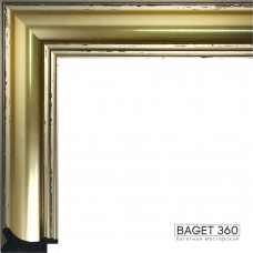 Пластиковый багет PL45-3-6 (тип: классический; размер: 45x26 мм; цвет: золотой)