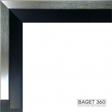 Пластиковый багет PL45-5-3 (тип: ковчег; размер: 45x38 мм; цвет: серебряный)