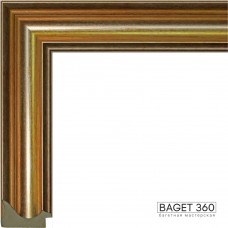 Пластиковый багет PL49-1-1 (тип: плоский; размер: 49x30 мм; цвет: золотой)