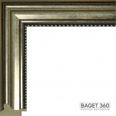 Пластиковый багет PL50-2-2 (тип: классический; размер: 50x26 мм; цвет: серебряный)