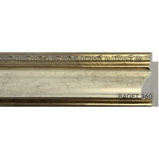 Пластиковый багет PL55-3-1 (тип: классический; размер: 55x24 мм; цвет: золотой)