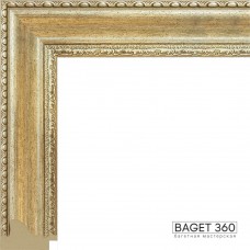 Пластиковый багет PL56-2-1 (тип: классический; размер: 56x25 мм; цвет: золотой)