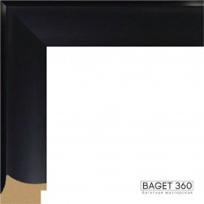 Пластиковый багет PL57-2-4 (тип: классический; размер: 57x26 мм; цвет: черный)