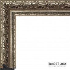 Пластиковый багет PL60-4-3 (тип: классический; размер: 60x25 мм; цвет: серебряный)