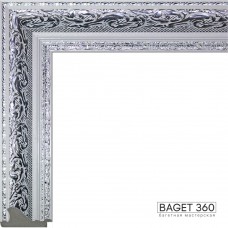 Пластиковый багет PL60-4-4 (тип: классический; размер: 60x25 мм; цвет: серебряный)