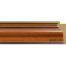 Пластиковый багет PL70-2-1 (тип: обратный; размер: 70x29 мм; цвет: коричневый)