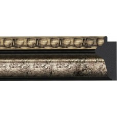 Пластиковый багет PL90-1-3 (тип: классический; размер: 90x45 мм; цвет: серебряный)