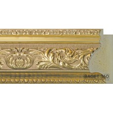 Пластиковый багет PL98-1-1 (тип: классический; размер: 98x49 мм; цвет: золотой)