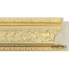 Пластиковый багет PL98-1-3 (тип: классический; размер: 98x49 мм; цвет: золотой)