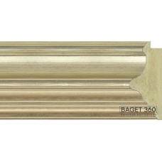 Пластиковый багет PL98-2-1 (тип: классический; размер: 98x52 мм; цвет: серебряный)