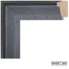 Деревянный багет DI50-3-4 (тип: классический; размер: 50x29 мм; цвет: черный)