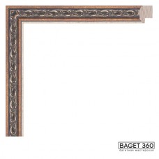 Деревянный багет DI22-6-4 (тип: округлый; размер: 22x19 мм; цвет: оранжевый)