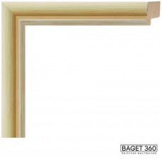 Деревянный багет DI26-2-13 (тип: округлый; размер: 26x20 мм; цвет: желтый)