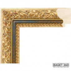 Деревянный багет DI47-2-5 (тип: классический; размер: 47x37 мм; цвет: золотой)