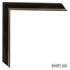 Деревянный багет DV25-10-4 (тип: классический; размер: 25x23 мм; цвет: черный)
