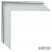 Деревянный багет DV45-8-1 (тип: ковчег; размер: 45x34 мм; цвет: белый с серебром)