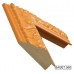 Деревянный багет DV90-3-1 (тип: обратный; размер: 90x50 мм; цвет: оранжевый)